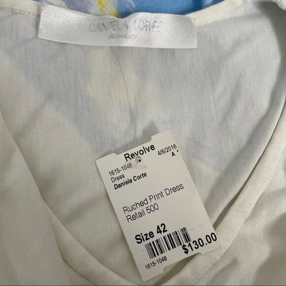 DANIELA CORTE REVOLVE Watercolor Bodycon Dress Womens Size Medium Coastal Unique - Picture 13 of 15